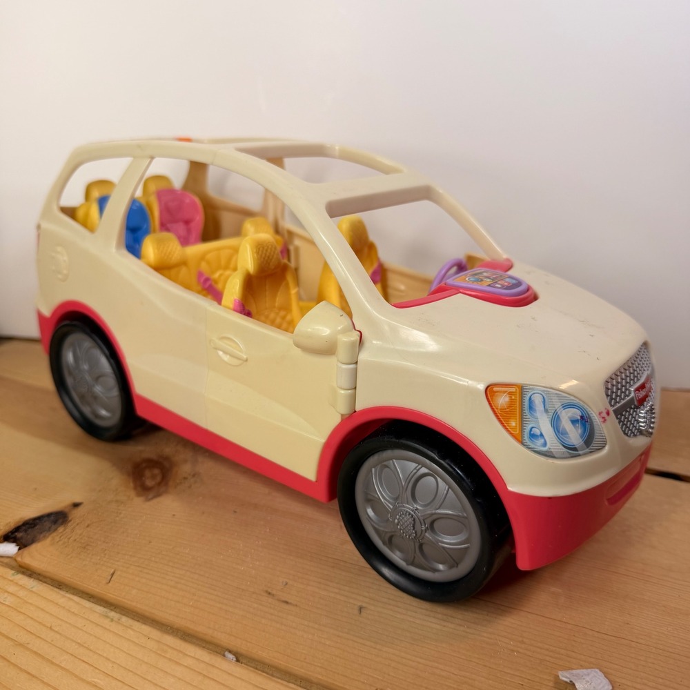 Fisher-Price Little People SUV Pink Cream Family Car Sound Effects BFH51 2014
